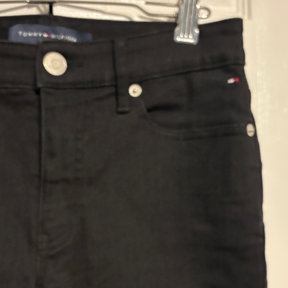 Tommy Hilfiger black straight cropped jeans size 2 - Picture 4 of 10